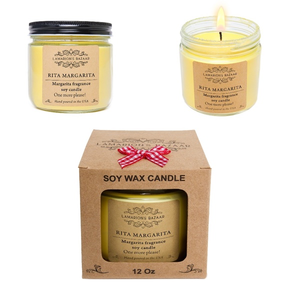 RITA MARGARITA - Lime Margarita Scented Soy Candle - Fun Candle for Woman - Picture 6 of 6